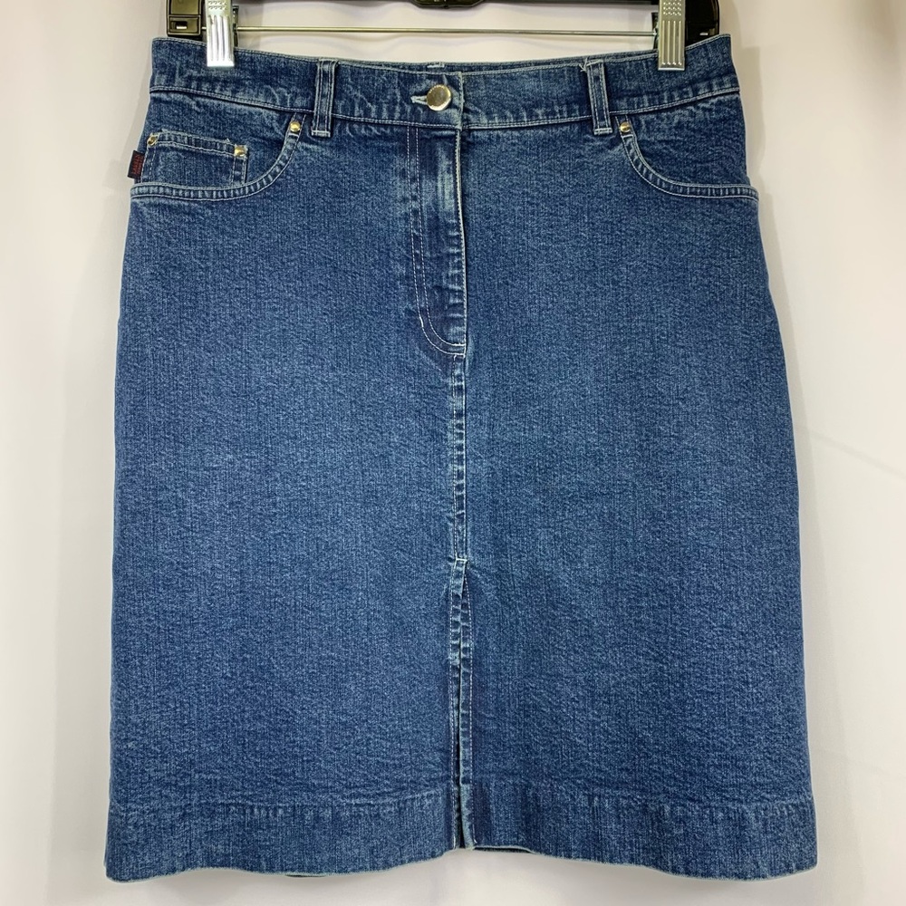 LAUREN RALPH LAUREN Medium Wash Denim Skirt 8P